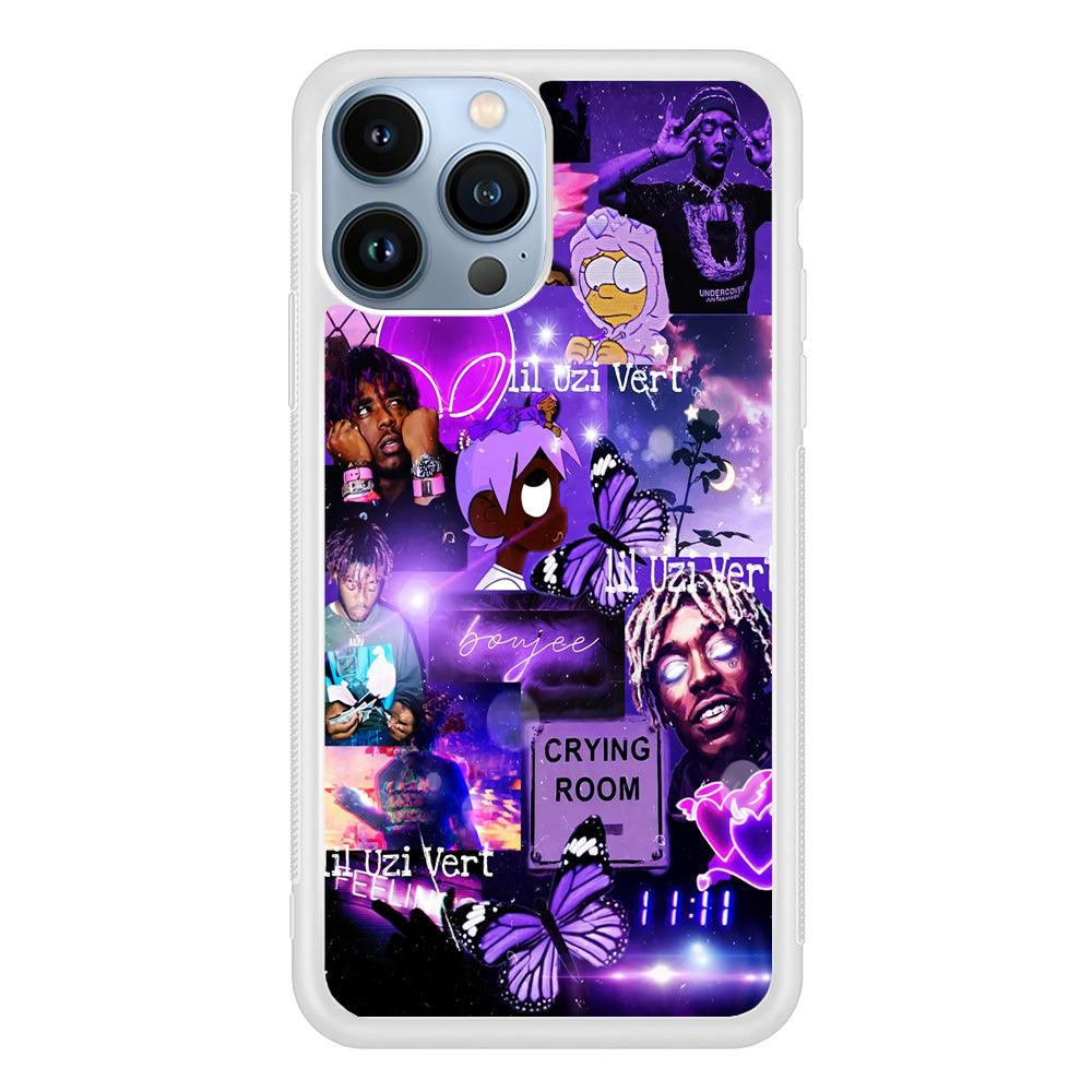 Lil Uzi Vert Aesthetic iPhone 13 Pro Max Case-Rubber / White (2D Case)-Xtracase