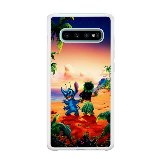 Lilo and Stitch on The Beach Samsung Galaxy S10 Case