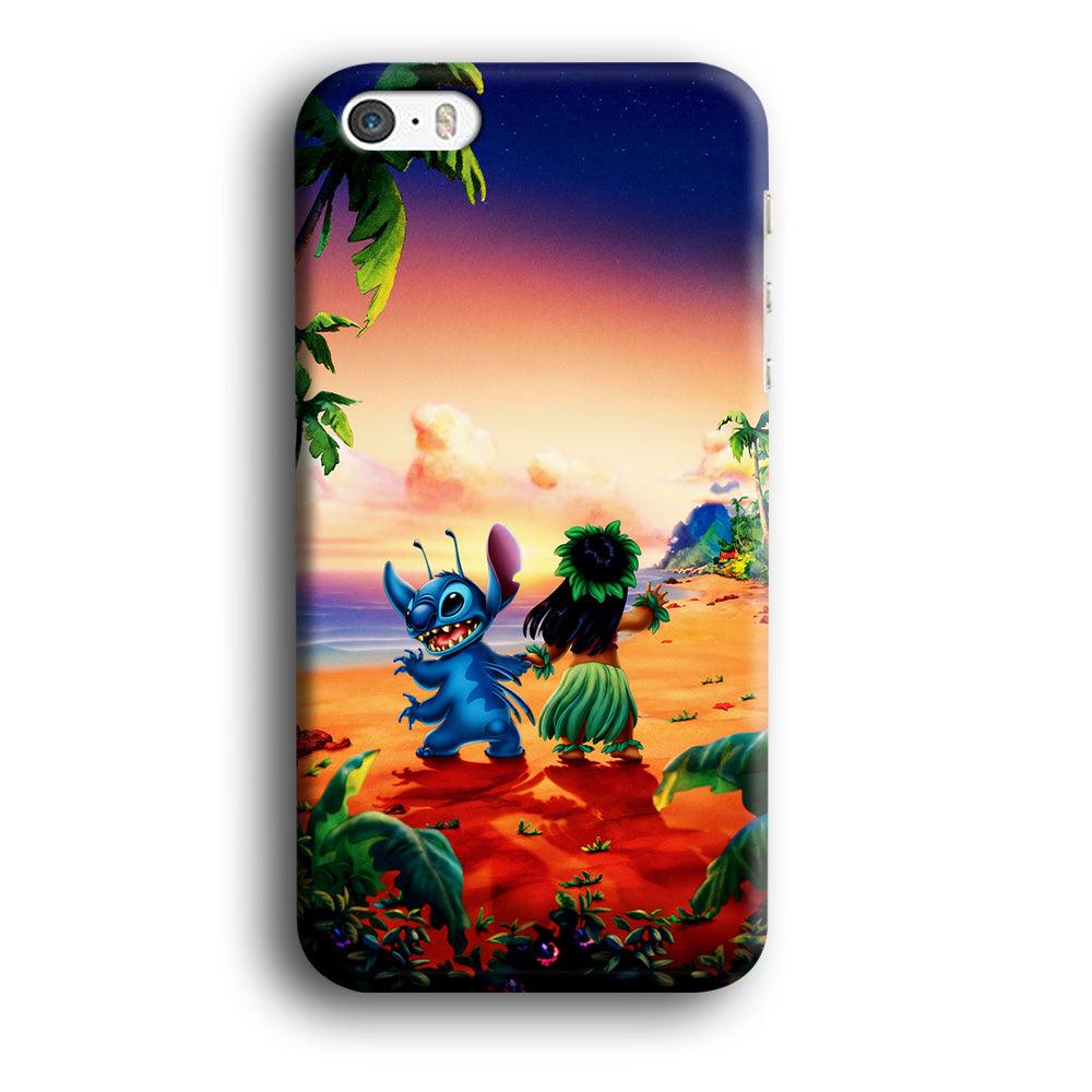 Lilo and Stitch on The Beach iPhone 5 | 5s Case-Plastic / Full Wrap (3D Case)-Xtracase
