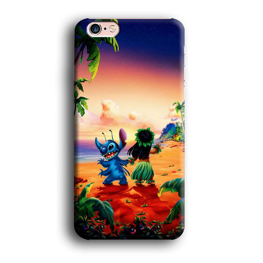 Lilo and Stitch on The Beach iPhone 6 Plus | 6s Plus Case-Plastic / Full Wrap (3D Case)-Xtracase