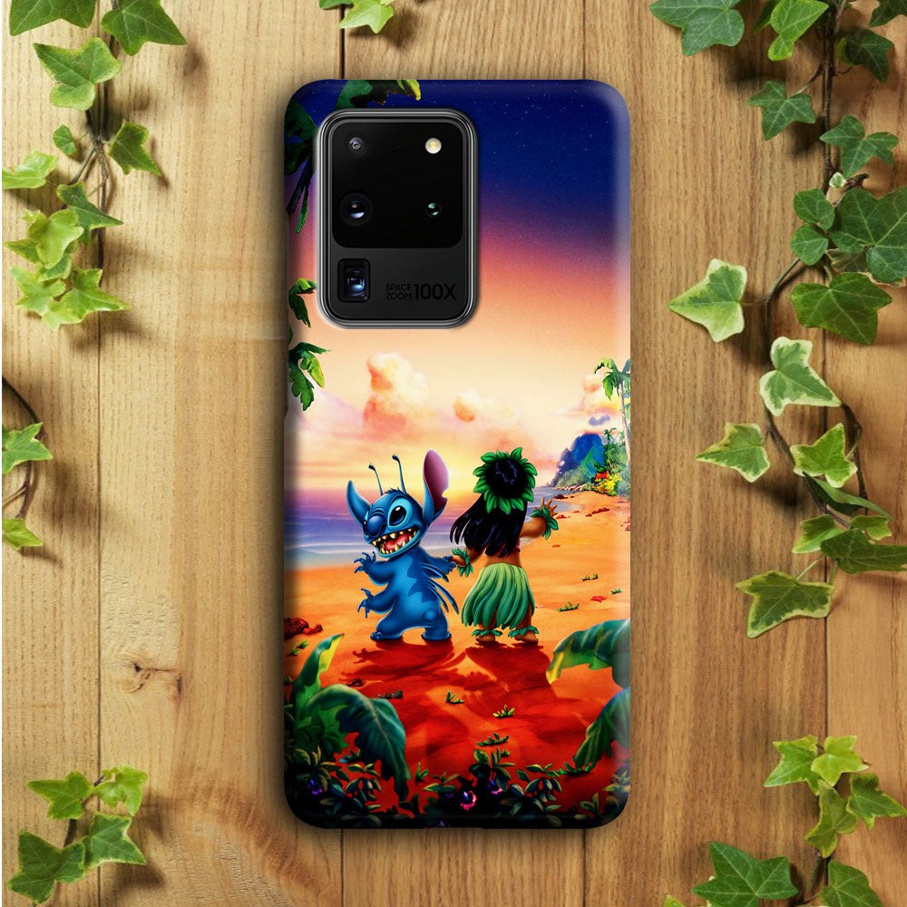 Lilo and Stitch on The Beach Samsung Galaxy S20 Ultra Case