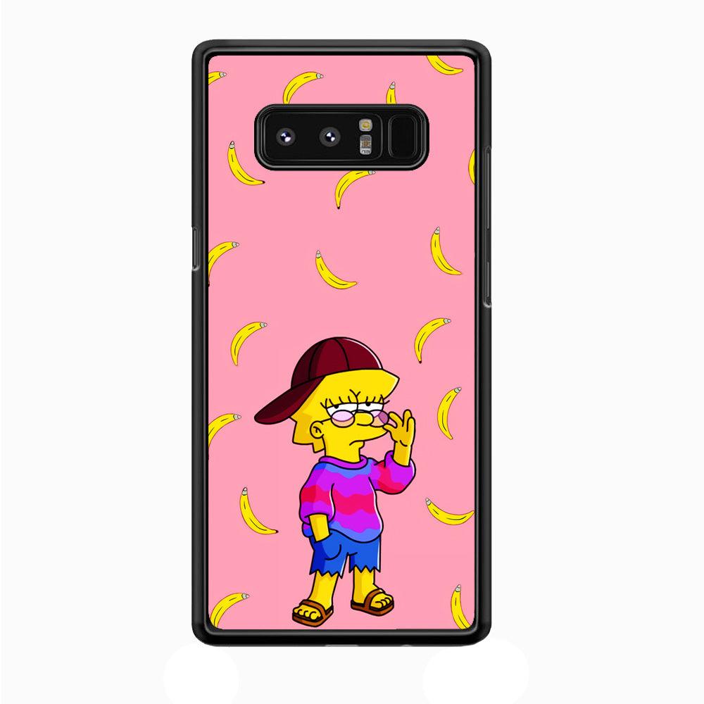 Lisa Simpson Banana Samsung Galaxy Note 8 Case-Plastic / Full Wrap (3D Case)-Xtracase