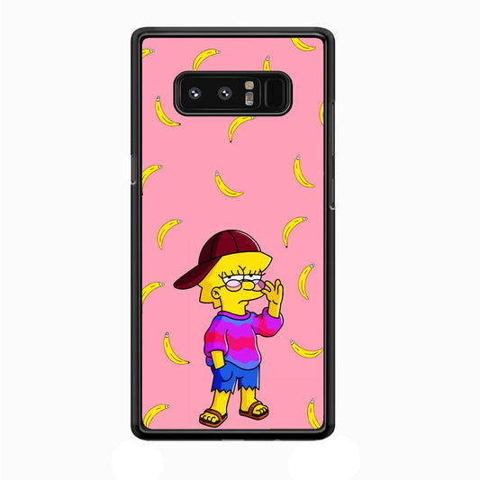 Lisa Simpson Banana Samsung Galaxy Note 8 Case-Plastic / Full Wrap (3D Case)-Xtracase