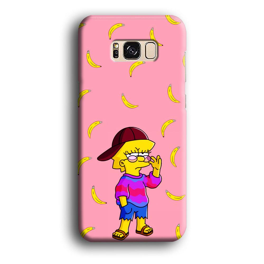 Lisa Simpson Banana Samsung Galaxy S8 Case-Plastic / Full Wrap (3D Case)-Xtracase
