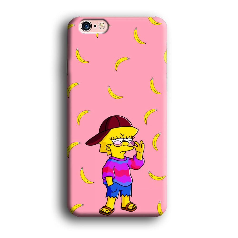 Lisa Simpson Banana iPhone 6 | 6s Case-Plastic / Full Wrap (3D Case)-Xtracase