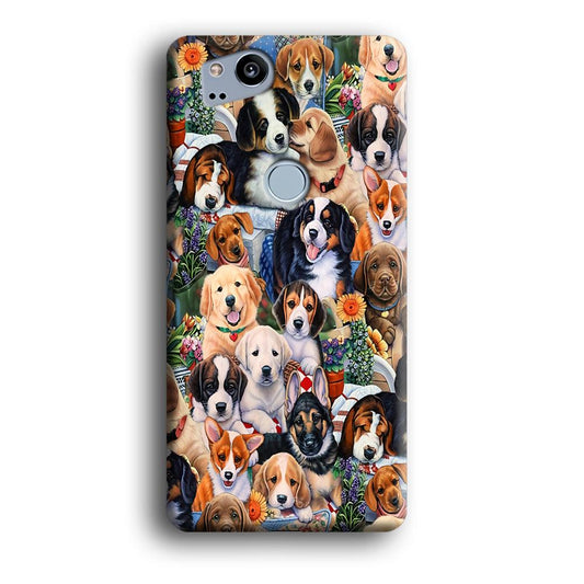 Lots of Cute Dogs Google Pixel 2 3D Case-Xtracase
