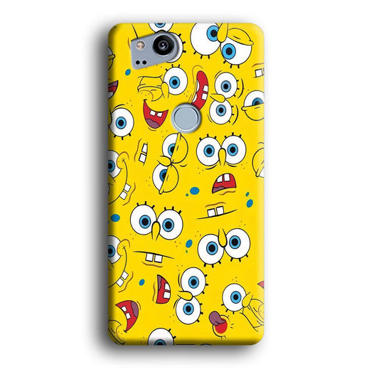 Lots of Face Spongebob Google Pixel 2 3D Case-Xtracase