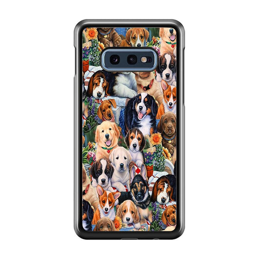 Lots of Cute Dogs Samsung Galaxy S10E Case-Plastic / Full Wrap (3D Case)-Xtracase