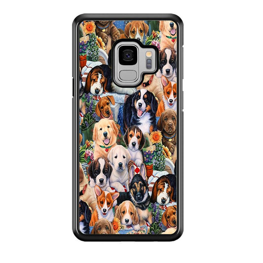 Lots of Cute Dogs Samsung Galaxy S9 Case-Plastic / Full Wrap (3D Case)-Xtracase