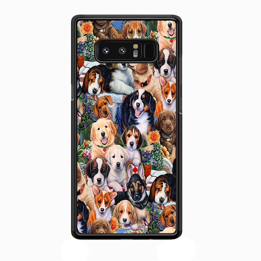 Lots of Cute Dogs Samsung Galaxy Note 8 Case-Plastic / Full Wrap (3D Case)-Xtracase