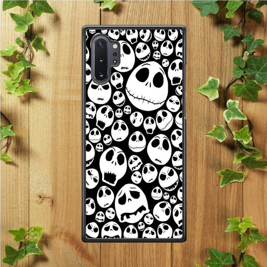 Lots of Face Doodle Samsung Galaxy Note 10 Plus Case-Rubber / White (2D Case)-Xtracase