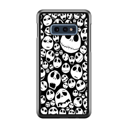 Lots of Face Doodle Samsung Galaxy S10E Case-Plastic / Full Wrap (3D Case)-Xtracase