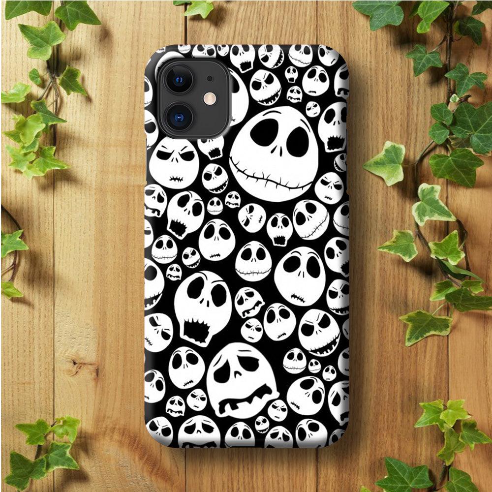 Lots of Face Doodle iPhone 11 Case-Plastic / Full Wrap (3D Case)-Xtracase