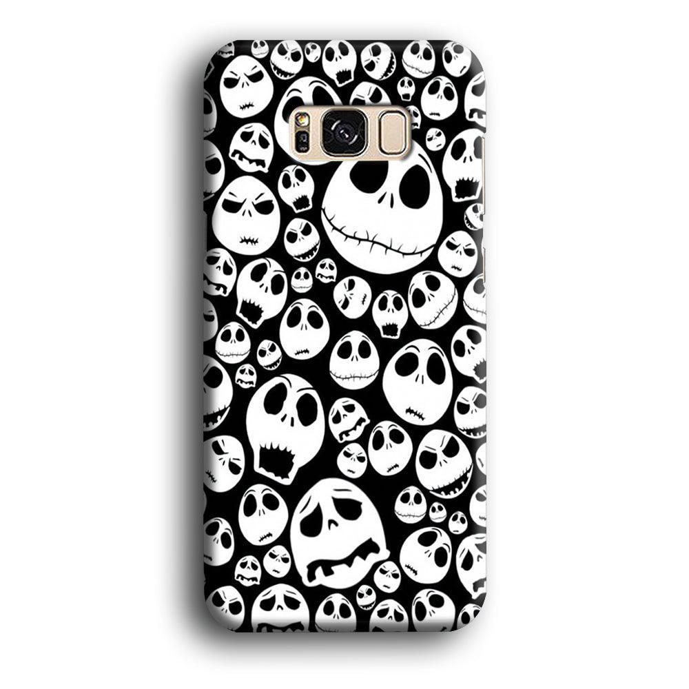 Lots of Face Doodle Samsung Galaxy S8 Case-Plastic / Full Wrap (3D Case)-Xtracase