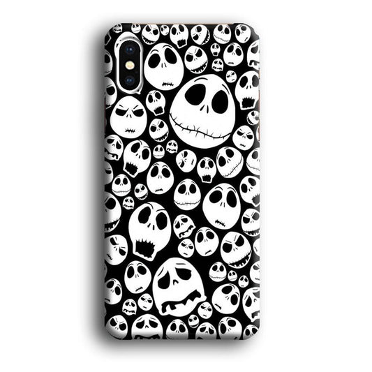Lots of Face Doodle iPhone X Case-Plastic / Full Wrap (3D Case)-Xtracase