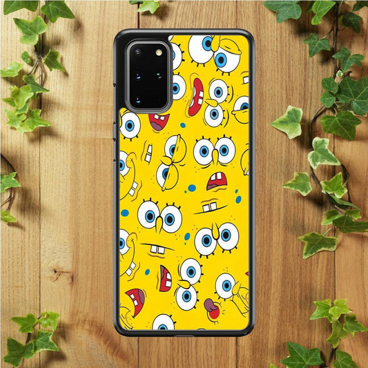 Lots of Face Spongebob Samsung Galaxy S20 Plus Case-Plastic / Full Wrap (3D Case)-Xtracase