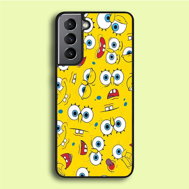 Lots of Face Spongebob Samsung Galaxy S21 Plus Case