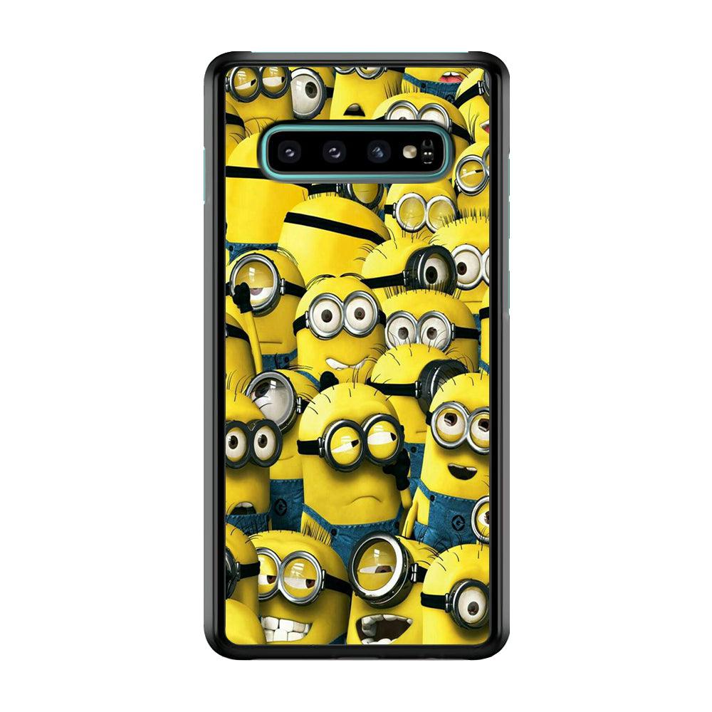 Lots of Minion Samsung Galaxy S10 Case-Plastic / Full Wrap (3D Case)-Xtracase
