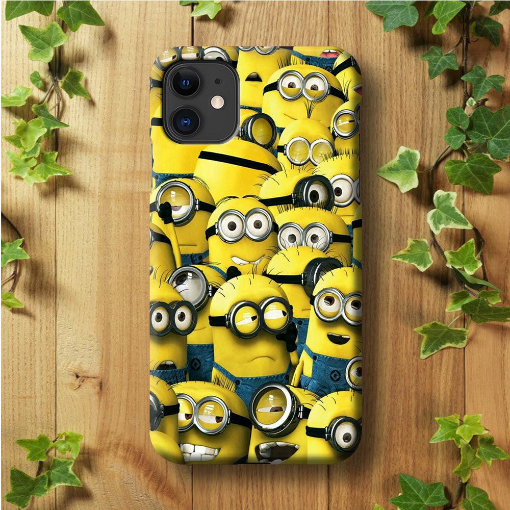 Lots of Minion iPhone 11 Case-Plastic / Full Wrap (3D Case)-Xtracase