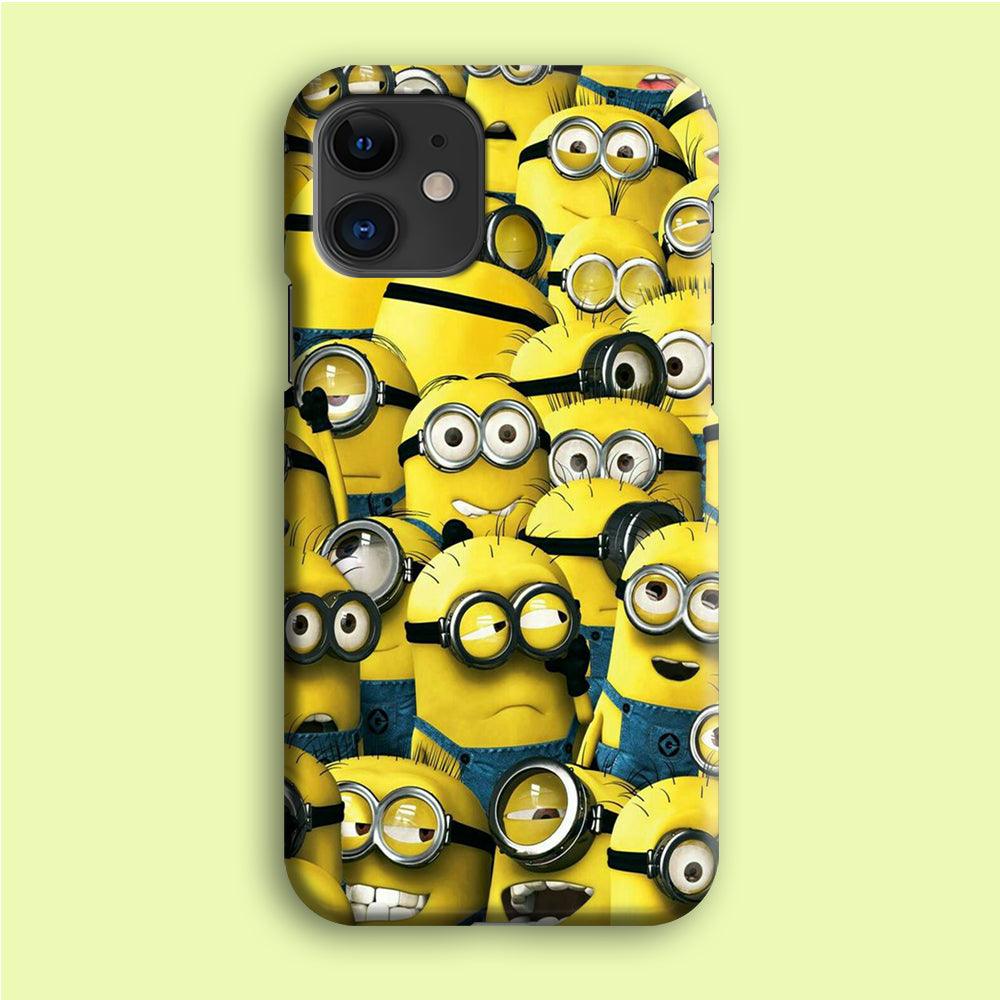 Lots of Minion iPhone 12 Mini Case-Plastic / Full Wrap (3D Case)-Xtracase