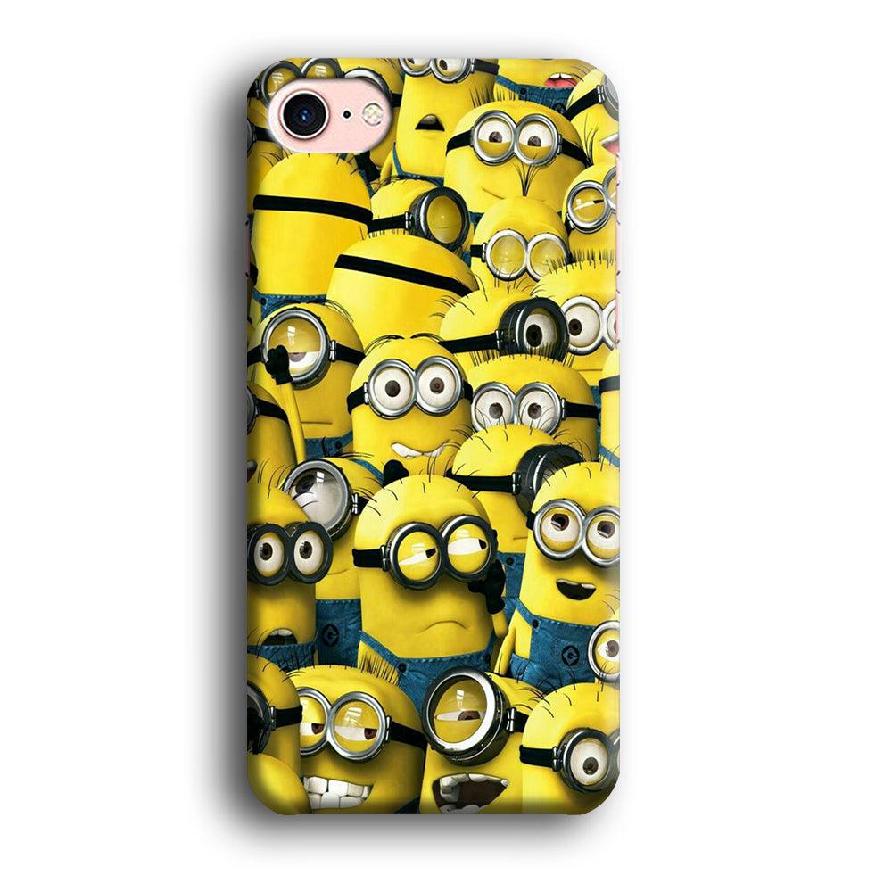 Lots of Minion iPhone SE 2020 Case-Plastic / Full Wrap (3D Case)-Xtracase
