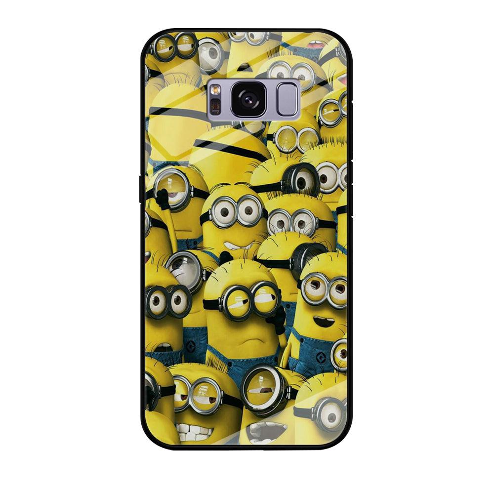 Lots of Minion Samsung Galaxy S8 Case-Tempered Glass Case-Xtracase