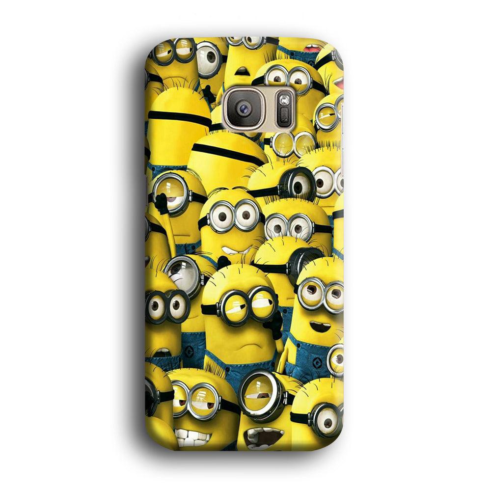 Lots of Minion Samsung Galaxy S7 Edge Case-Plastic / Full Wrap (3D Case)-Xtracase
