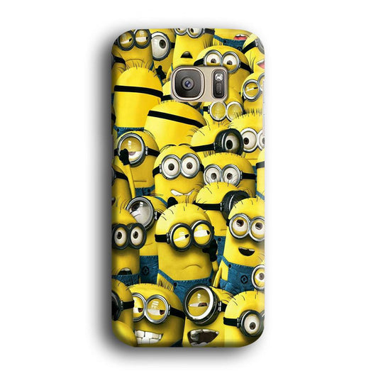 Lots of Minion Samsung Galaxy S7 Edge Case-Plastic / Full Wrap (3D Case)-Xtracase