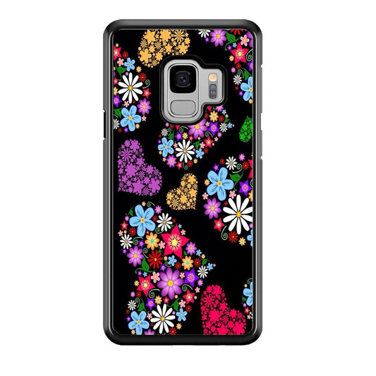 Love Colorfull Flower Samsung Galaxy S9 Case-Plastic / Full Wrap (3D Case)-Xtracase