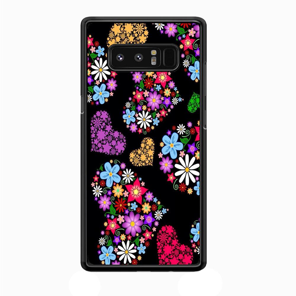 Love Colorfull Flower Samsung Galaxy Note 8 Case-Plastic / Full Wrap (3D Case)-Xtracase