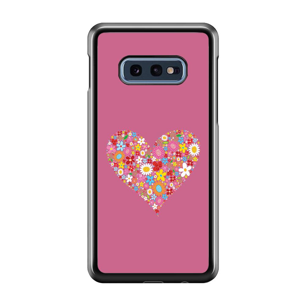 Love Flower Samsung Galaxy S10E Case-Plastic / Full Wrap (3D Case)-Xtracase