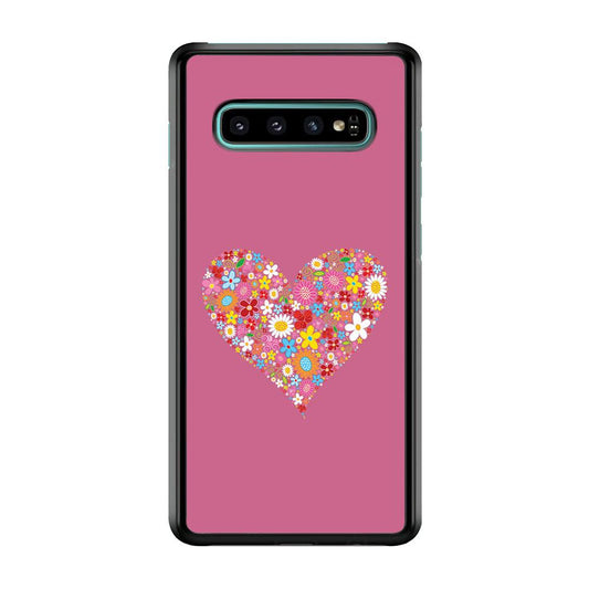 Love Flower Samsung Galaxy S10 Case-Plastic / Full Wrap (3D Case)-Xtracase