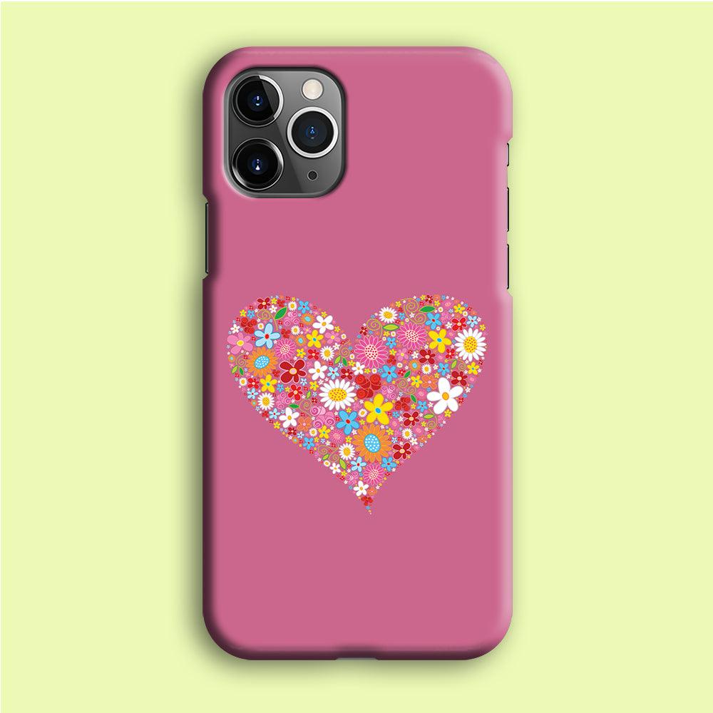 Love Flower iPhone 12 Pro Case-Plastic / Full Wrap (3D Case)-Xtracase