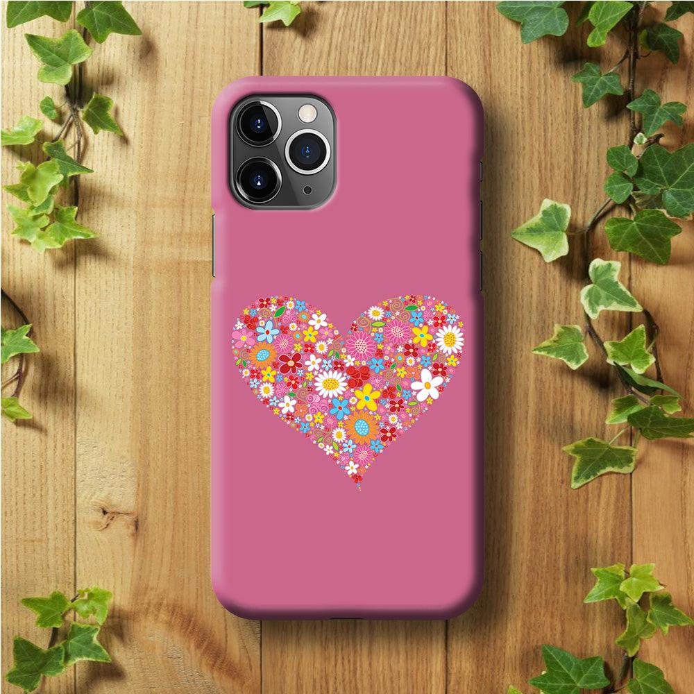 Love Flower iPhone 11 Pro Case-Plastic / Full Wrap (3D Case)-Xtracase