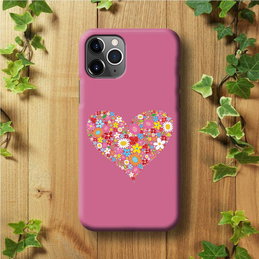 Love Flower iPhone 11 Pro Max Case-Plastic / Full Wrap (3D Case)-Xtracase