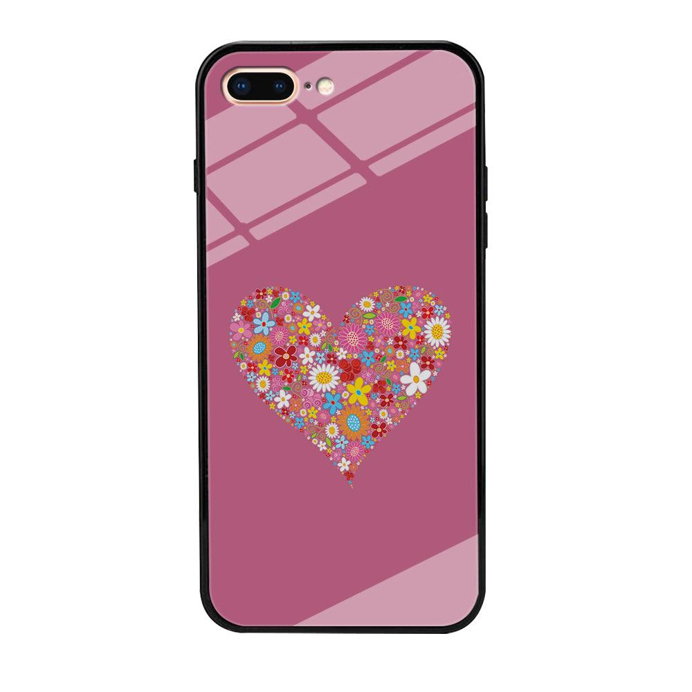 Love Flower iPhone 7 Plus Case-Tempered Glass Case-Xtracase