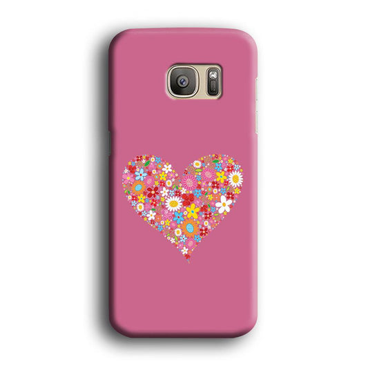 Love Flower Samsung Galaxy S7 Edge Case-Plastic / Full Wrap (3D Case)-Xtracase