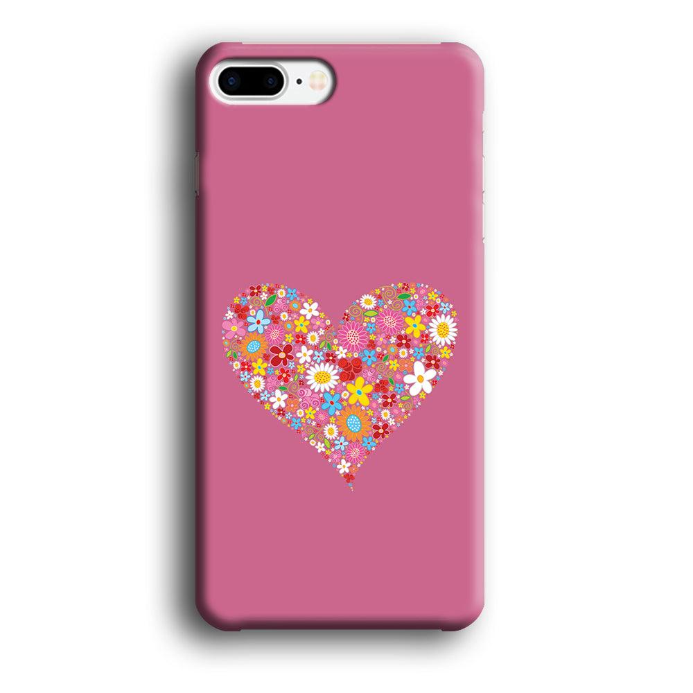 Love Flower iPhone 7 Plus Case-Plastic / Full Wrap (3D Case)-Xtracase