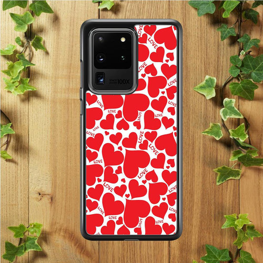 Love Full Case Samsung Galaxy S20 Ultra Case-Rubber / White (2D Case)-Xtracase