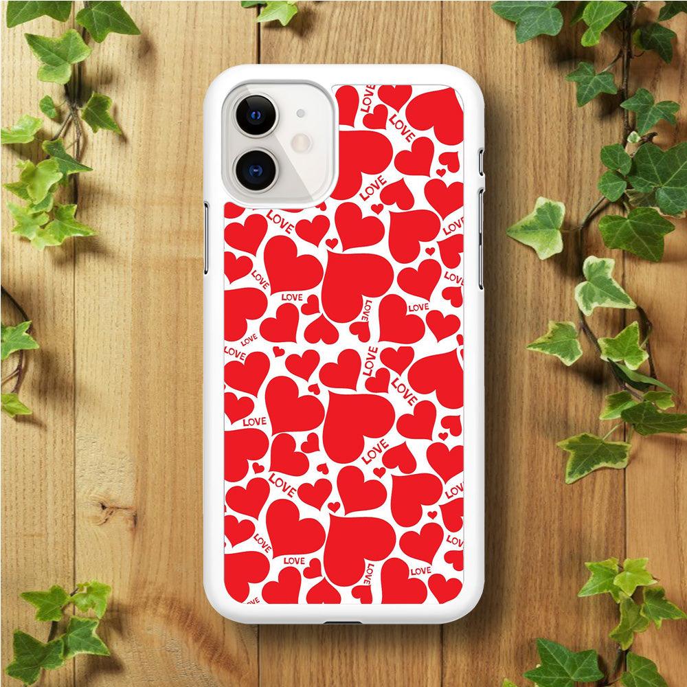 Love Full Case iPhone 11 Case-Rubber / White (2D Case)-Xtracase