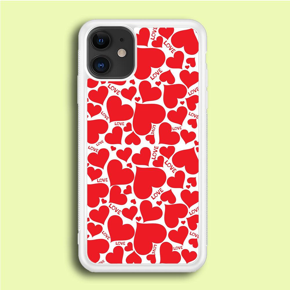 Love Full Case iPhone 12 Mini Case-Rubber / White (2D Case)-Xtracase