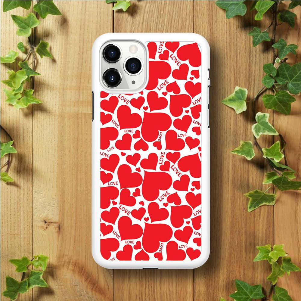 Love Full Case iPhone 11 Pro Case-Rubber / White (2D Case)-Xtracase