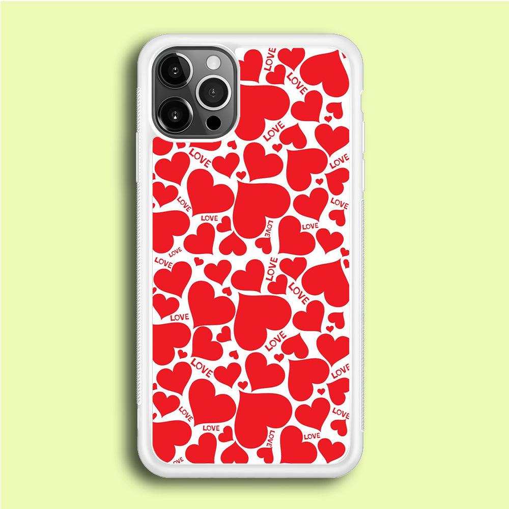 Love Full Case iPhone 12 Pro Case-Rubber / White (2D Case)-Xtracase