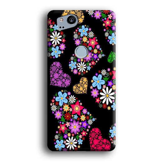 Love Colorfull Flower Google Pixel 2 3D Case-Xtracase