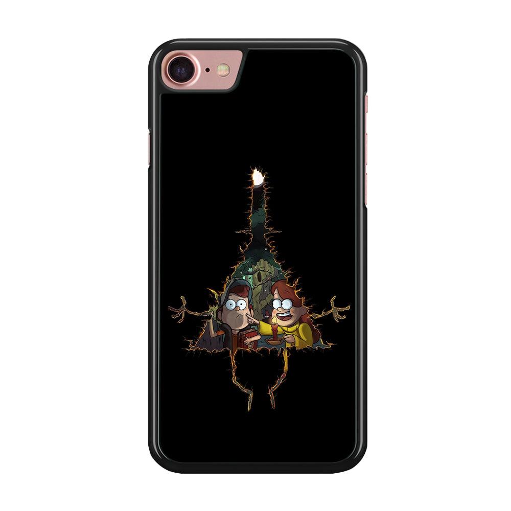 Mabel and Dipper Gravity Falls iPhone 7 Case-Rubber / Black (2D Case)-Xtracase