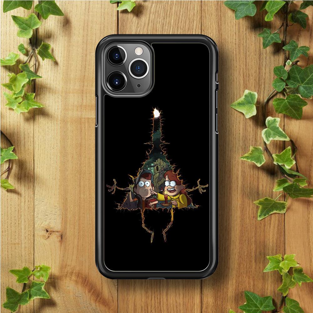 Mabel and Dipper Gravity Falls iPhone 11 Pro Max Case-Rubber / Black (2D Case)-Xtracase
