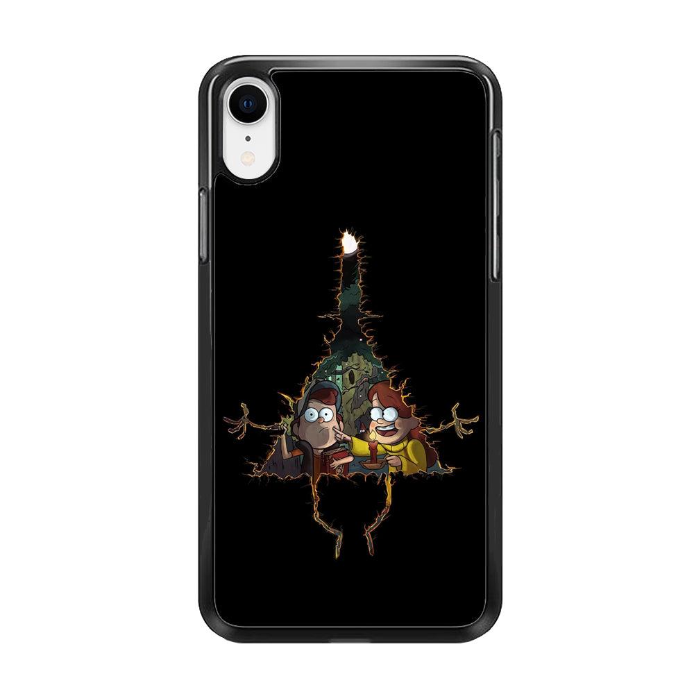 Mabel and Dipper Gravity Falls iPhone XR Case-Rubber / Black (2D Case)-Xtracase