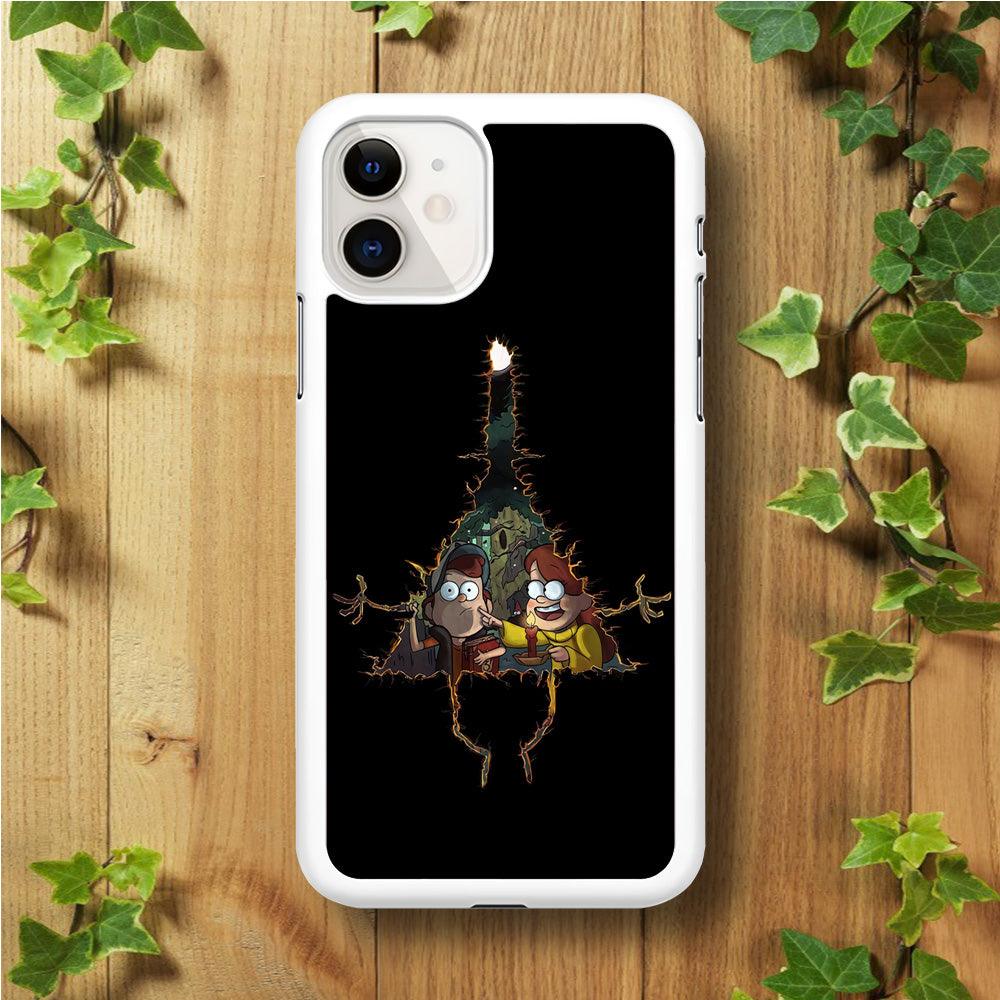 Mabel and Dipper Gravity Falls iPhone 11 Case-Rubber / White (2D Case)-Xtracase