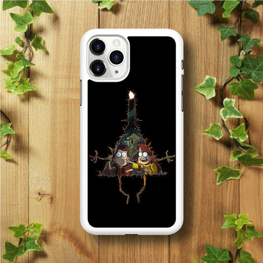 Mabel and Dipper Gravity Falls iPhone 11 Pro Case-Rubber / White (2D Case)-Xtracase
