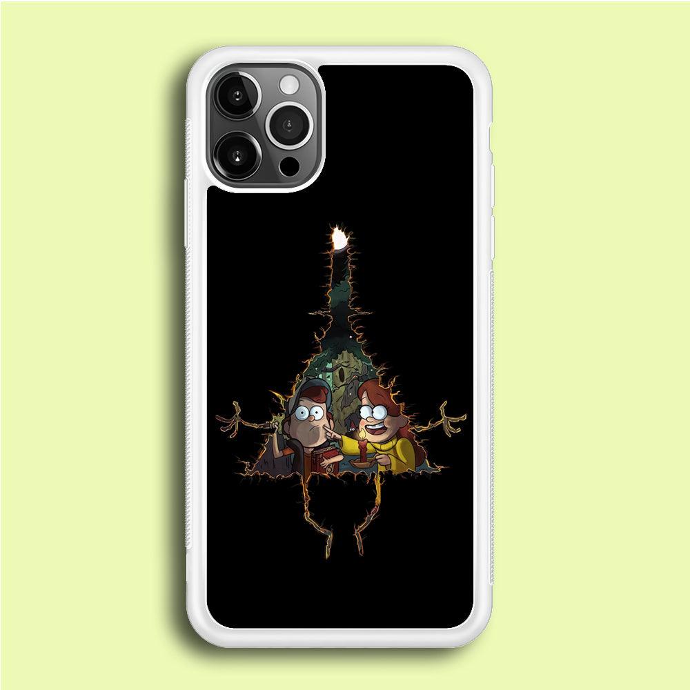 Mabel and Dipper Gravity Falls iPhone 12 Pro Case-Rubber / White (2D Case)-Xtracase